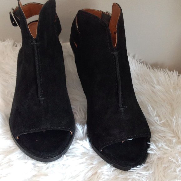 New Frye Courtney Sling Suede Open Toe Heels OfficeCore Summer - Picture 4 of 9